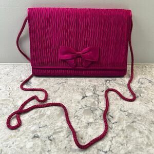 Vintage Carla Marchi Hot Pink Crossbody Clutch Purse JL